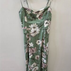 Abercrombie & Fitch Sage Floral Midi Dress